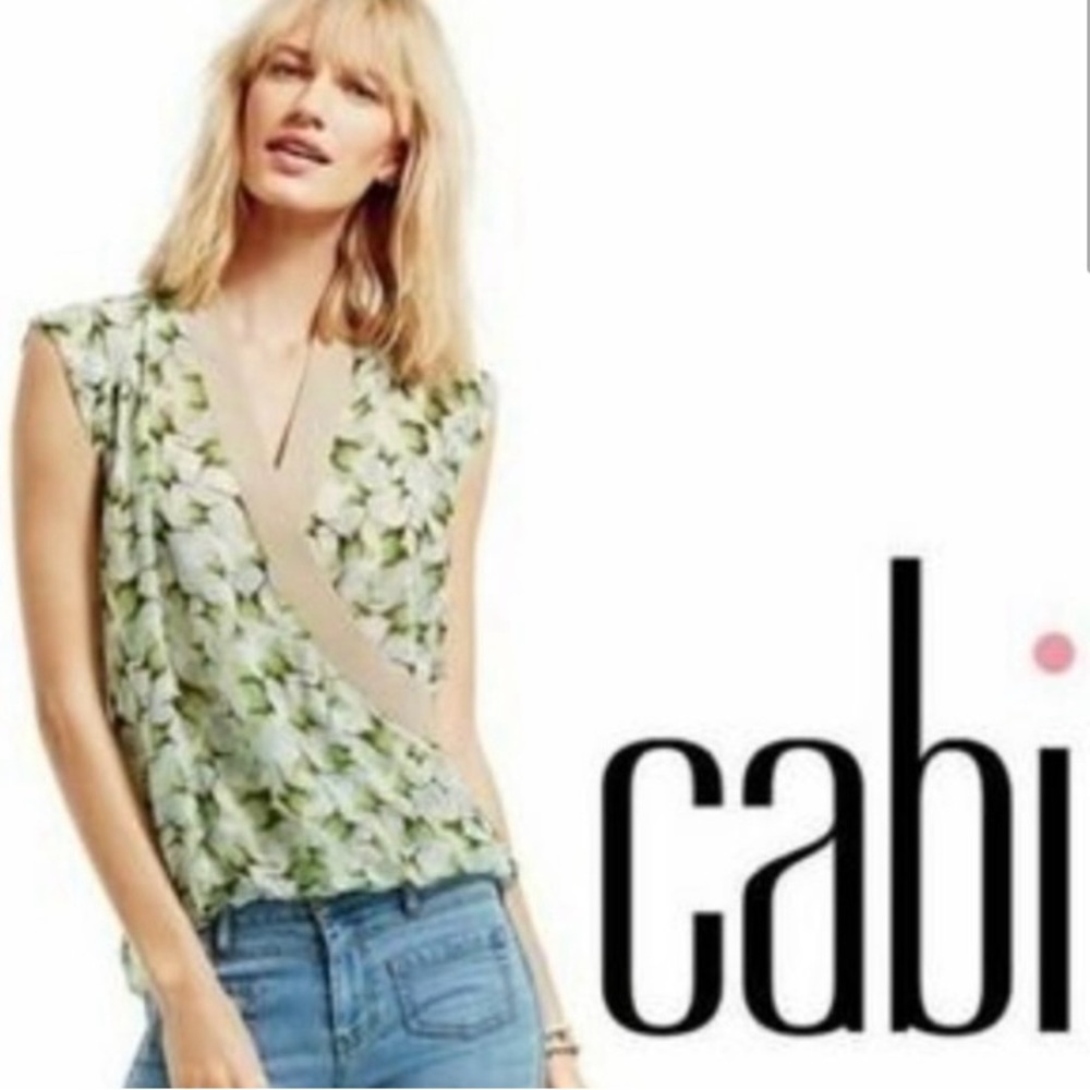 CAbi swallow sleeveless blouse size medium